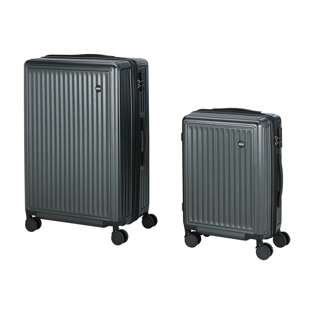 JED TROLLEY LUGGAGE SET (2 PCS/SET) - DARK GREY