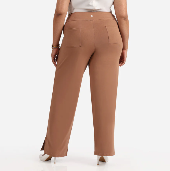 AM:PM Cotton Wide Legged Pants (Barkha Brown Mocha)