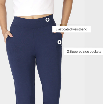 AM:PM Cotton Straight Pants (Naina Navy)