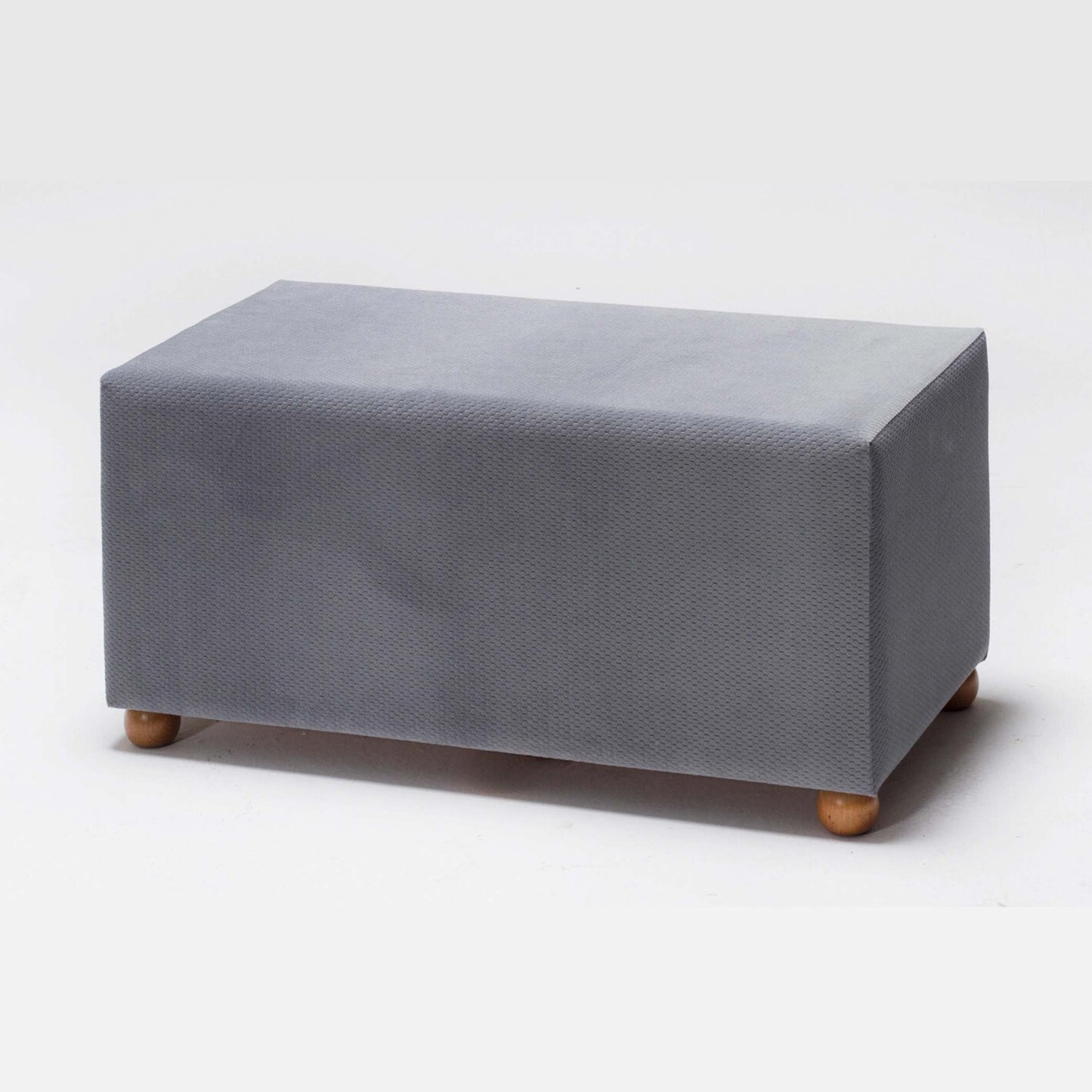 Genma Wooden Leg Ottoman Stool Gray (AG3-706)
