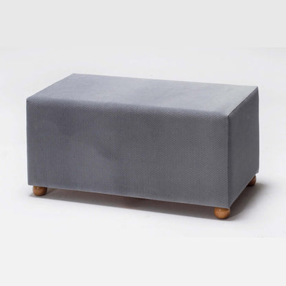 Genma Wooden Leg Ottoman Stool Gray (AG3-706)