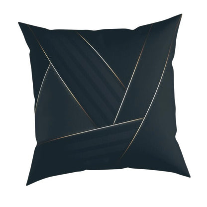 Carnival Home Double Sided  Anthracite Background Bright Lines Printed Cushion Cover (KQ3-7150)