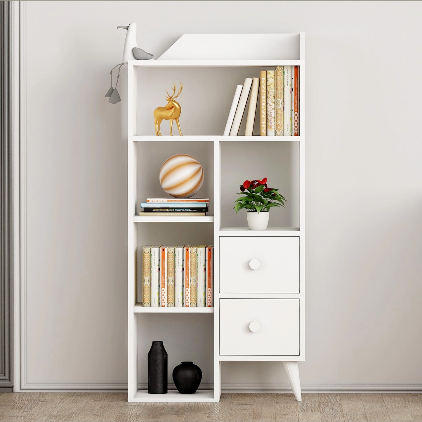 Multi Purpose Storage Book Shelf, White (DA3-301)