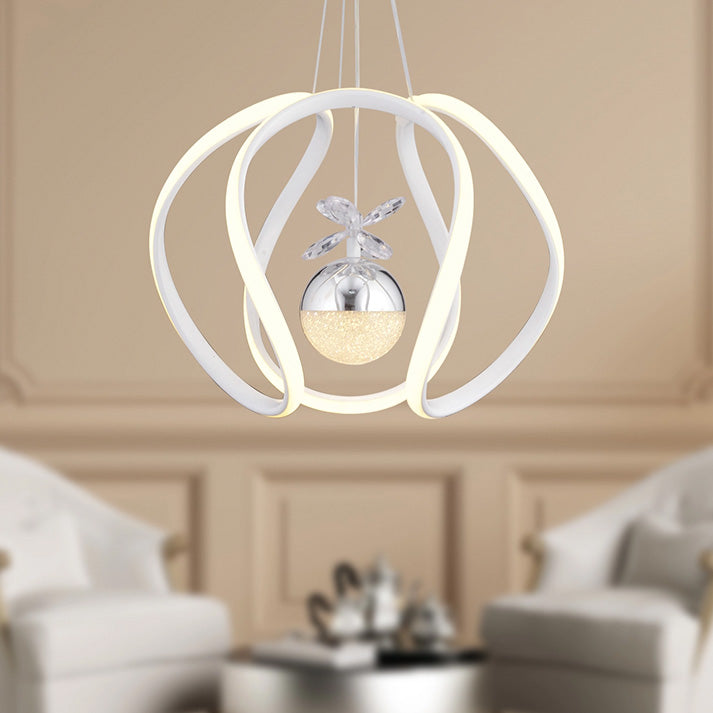 Leroy Single 3-Colored Led Chandelier, White Chrome  LQ3-3991