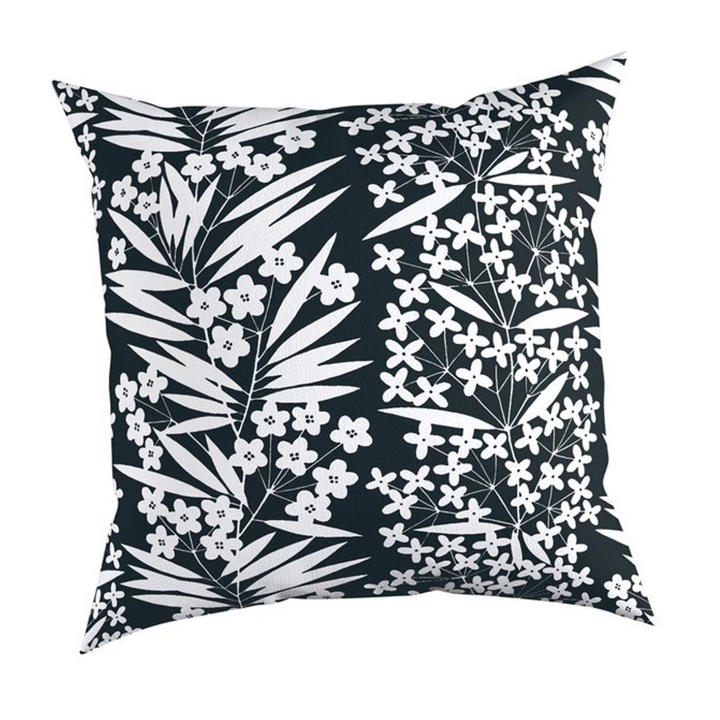 Carnival Home Double Sided Black And White Flowers Printed Kirlent Cover (KQ3-7116)