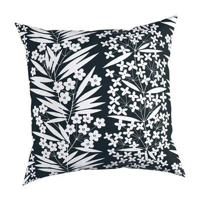 Carnival Home Double Sided Black And White Flowers Printed Kirlent Cover (KQ3-7116)