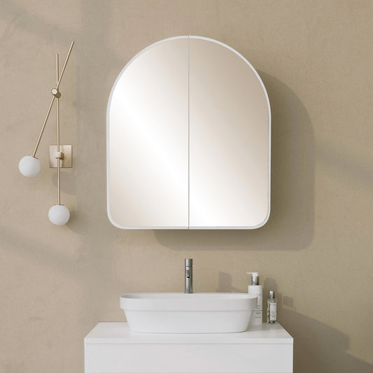 Hope Mirrored Bathroom Cabinet, White