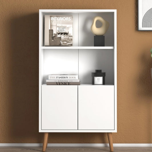 Luce Cabinet Bookcase, White (NT3-845)
