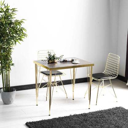 Violet Gold Table Chair Set , 90X60 (ZS4-164)