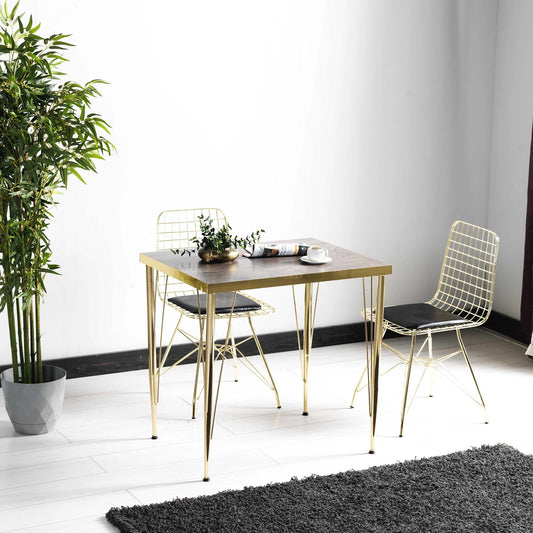 Violet Gold Table Chair Set , 90X60 (ZS4-164)