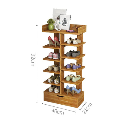 XJ201 Shoe Rack Brown (40*21*92H)