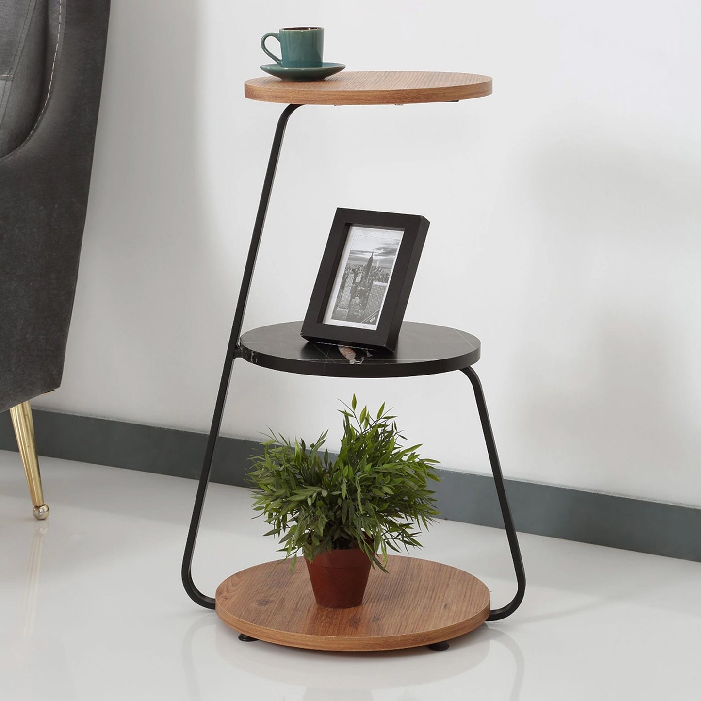 Decorative Metal Side Table, Round (JF3-610)