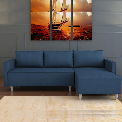 Aybuke Corner Sofa, Blue (EV4-1313)