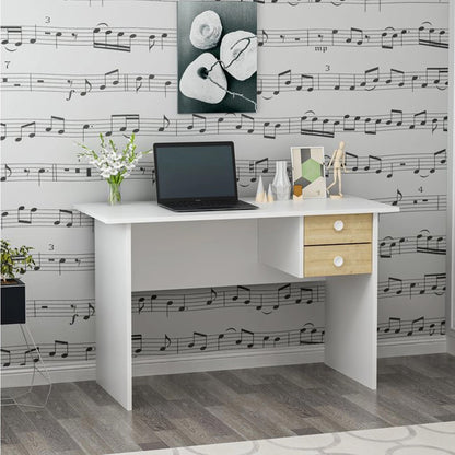 Decorair Drew Desk with Drawers, White (GW4-101)