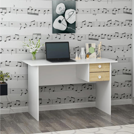 Decorair Drew Desk with Drawers, White (GW4-101)