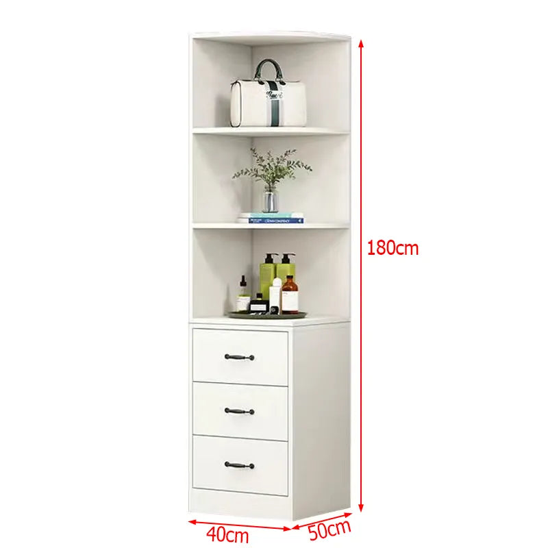 WARDROBE CORNER CABINET	(PURE WHITE / 40*50*180H)