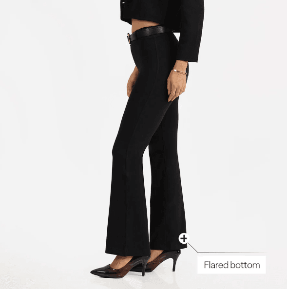 AM:PM Cotton Flare Pants - Lite Tall (Bliss Black) - Thebrands