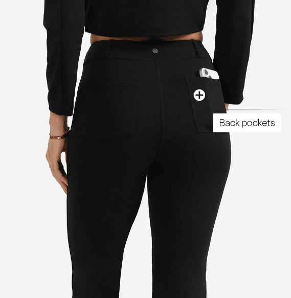 AM:PM Cotton Flare Pants - Lite Tall (Bliss Black) - Thebrands