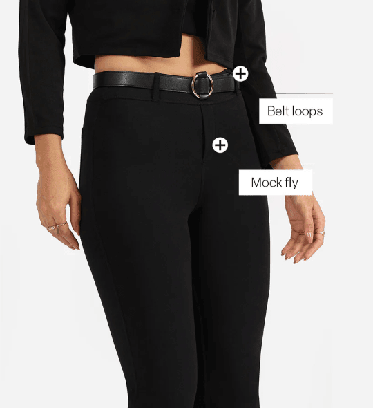 AM:PM Cotton Flare Pants - Lite Tall (Bliss Black) - Thebrands