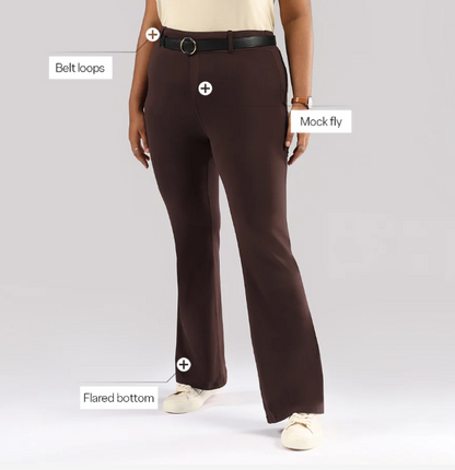 Groove-In -Cotton Flare Pants (Barkha Brown Ash)