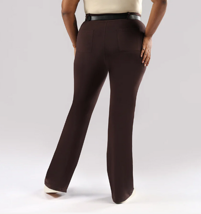 Groove-In -Cotton Flare Pants (Barkha Brown Ash)