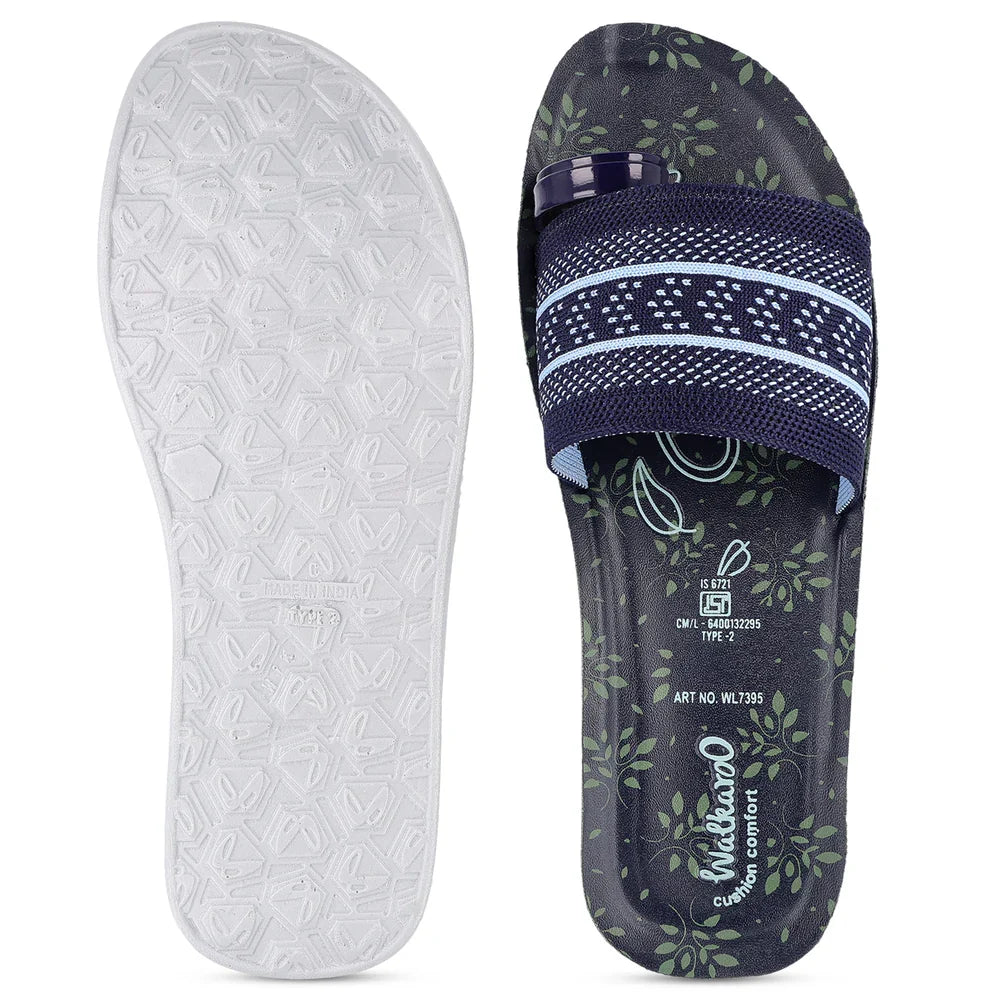 Women's Slide Sandals - WL7395 Blue