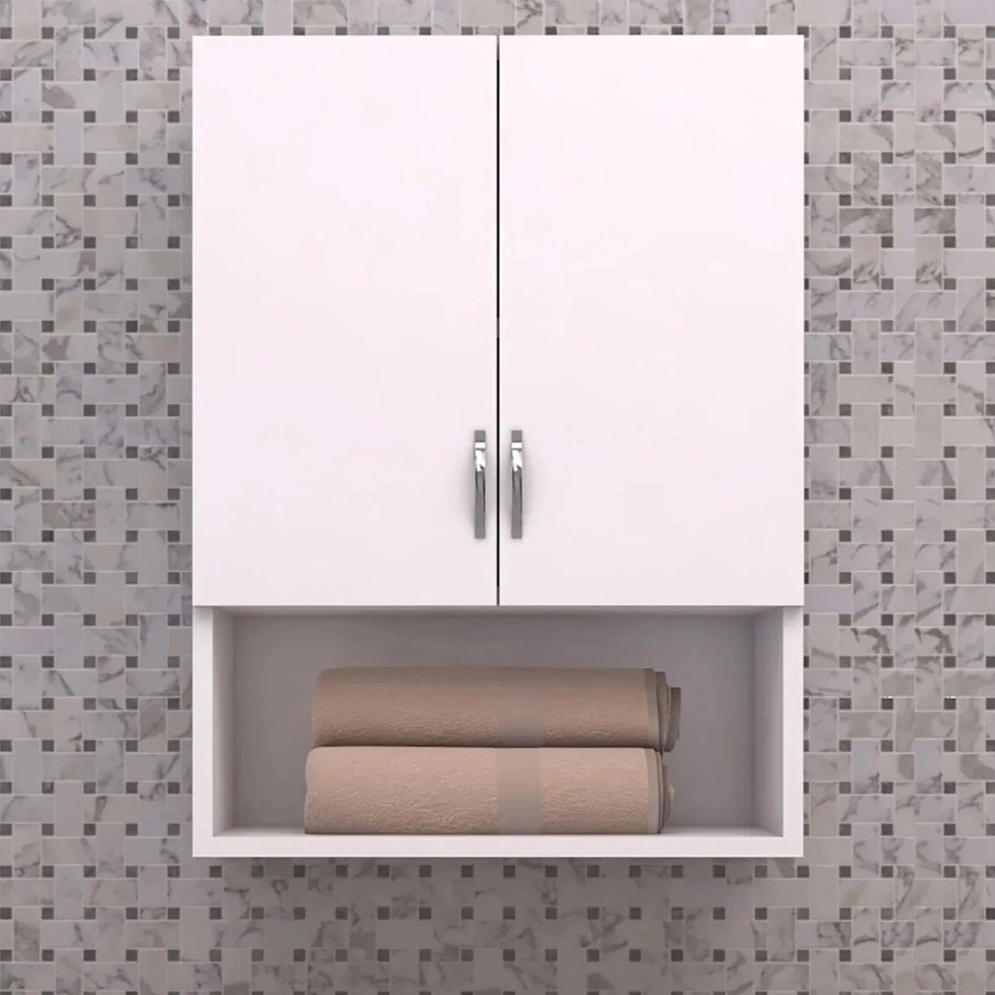 Defne Washing Machine top Cabinet, White (IC4-679)