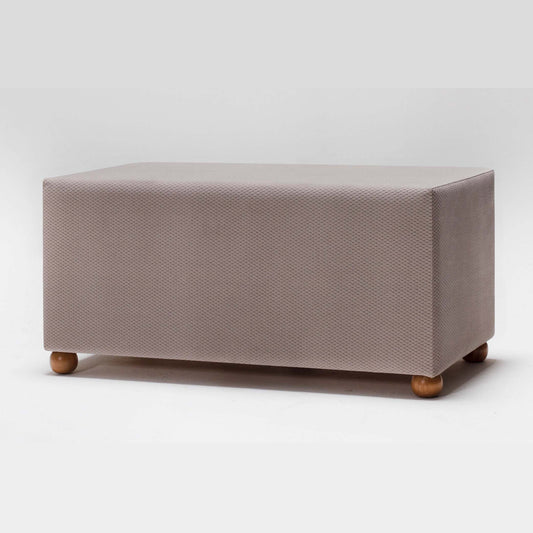 Genma Wooden Leg Ottoman Stool Brown (AG3-703)
