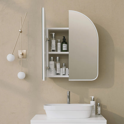 Hope Mirrored Bathroom Cabinet, White