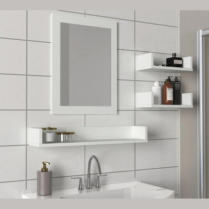 Simon Bathroom Top Cabinet, Mirror Sheet, White (DI3-765)