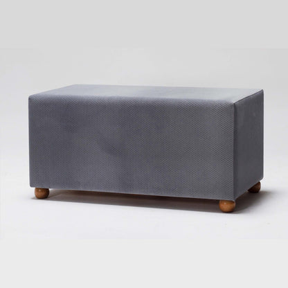 Genma Wooden Leg Ottoman Stool Gray (AG3-706)