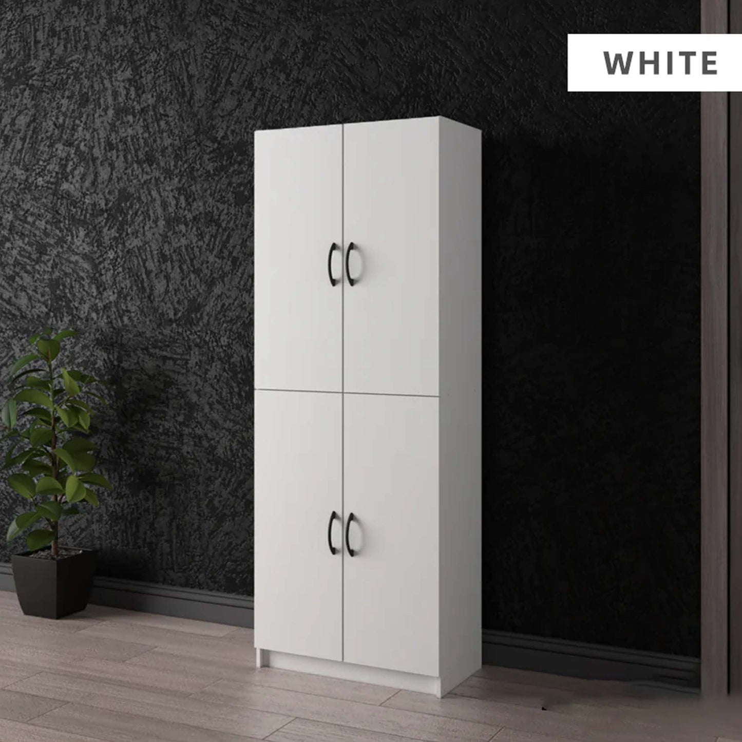 2FT Shoe Cabinet Shoe Rack/ Full White Colour