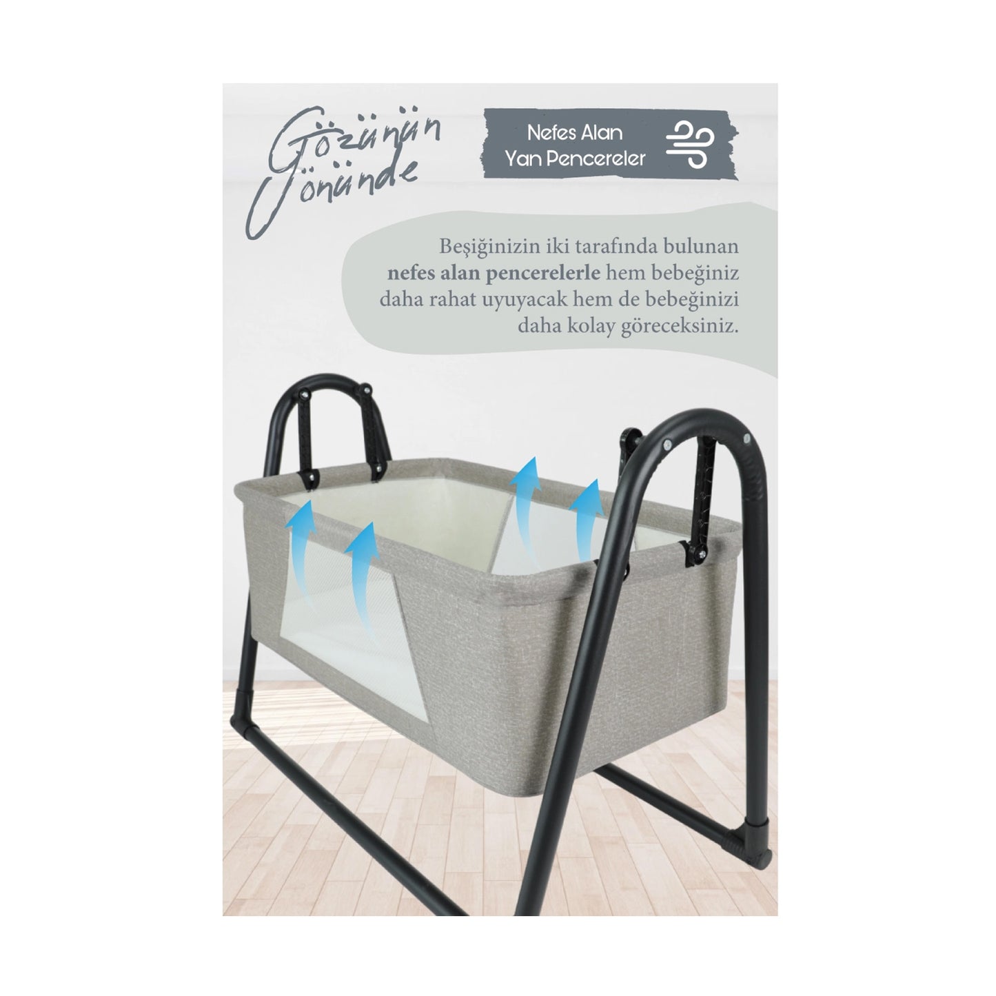 Perilla Prime Rocking Cradle, Blue, 50X70 (PL6-207) / made in eu