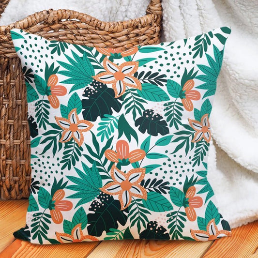 Carnival Home Double Sided Black Pool Colorful Flowers Printed Cushion Cover (KQ3-7211)