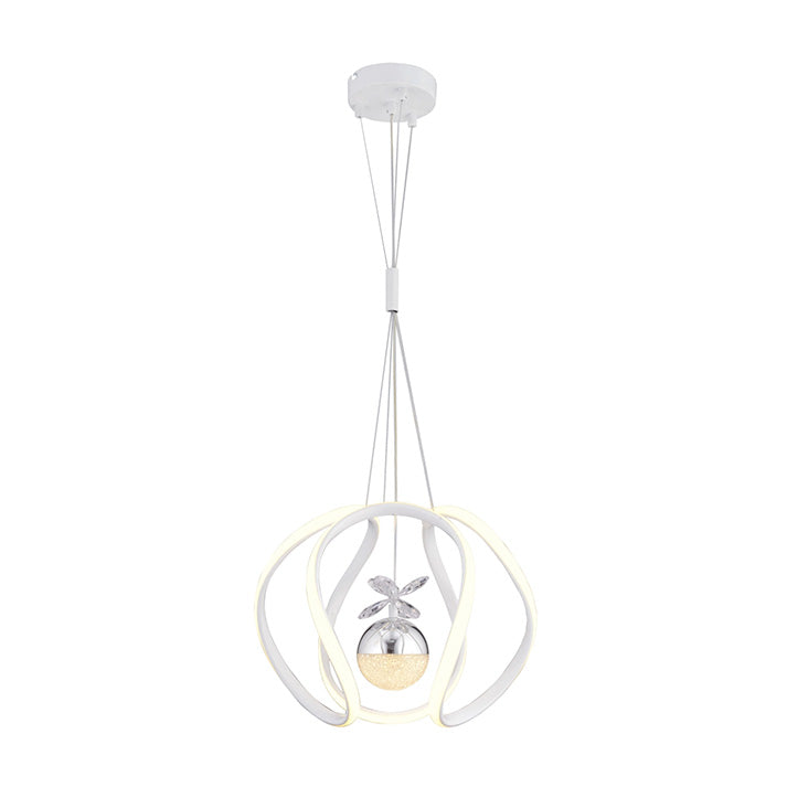 Leroy Single 3-Colored Led Chandelier, White Chrome  LQ3-3991