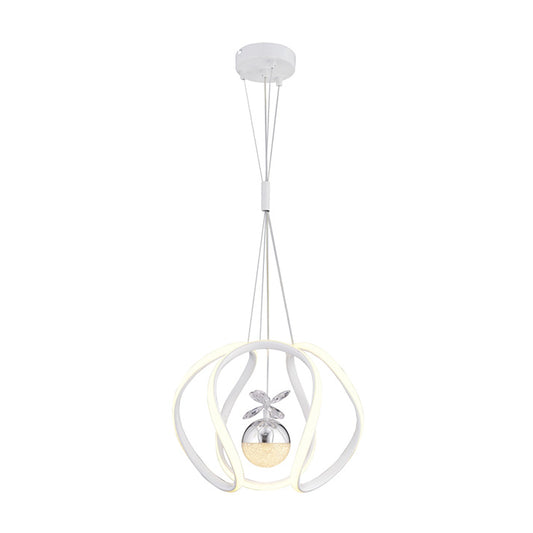 Leroy Single 3-Colored Led Chandelier, White Chrome  LQ3-3991