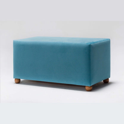 Genma Wooden Leg Ottoman Stool Blue (AG3-701)