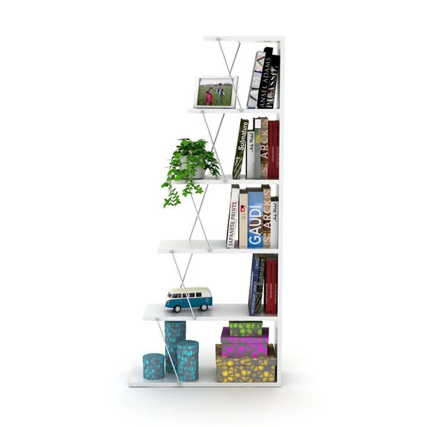 Book Shelf, White Chrome (RE3-336)