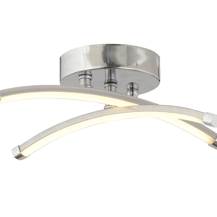 Apliqa Dosse Double Plafonier 3 Colored Led Pendant Lamp Chandelier, Chrome LQ3-3255