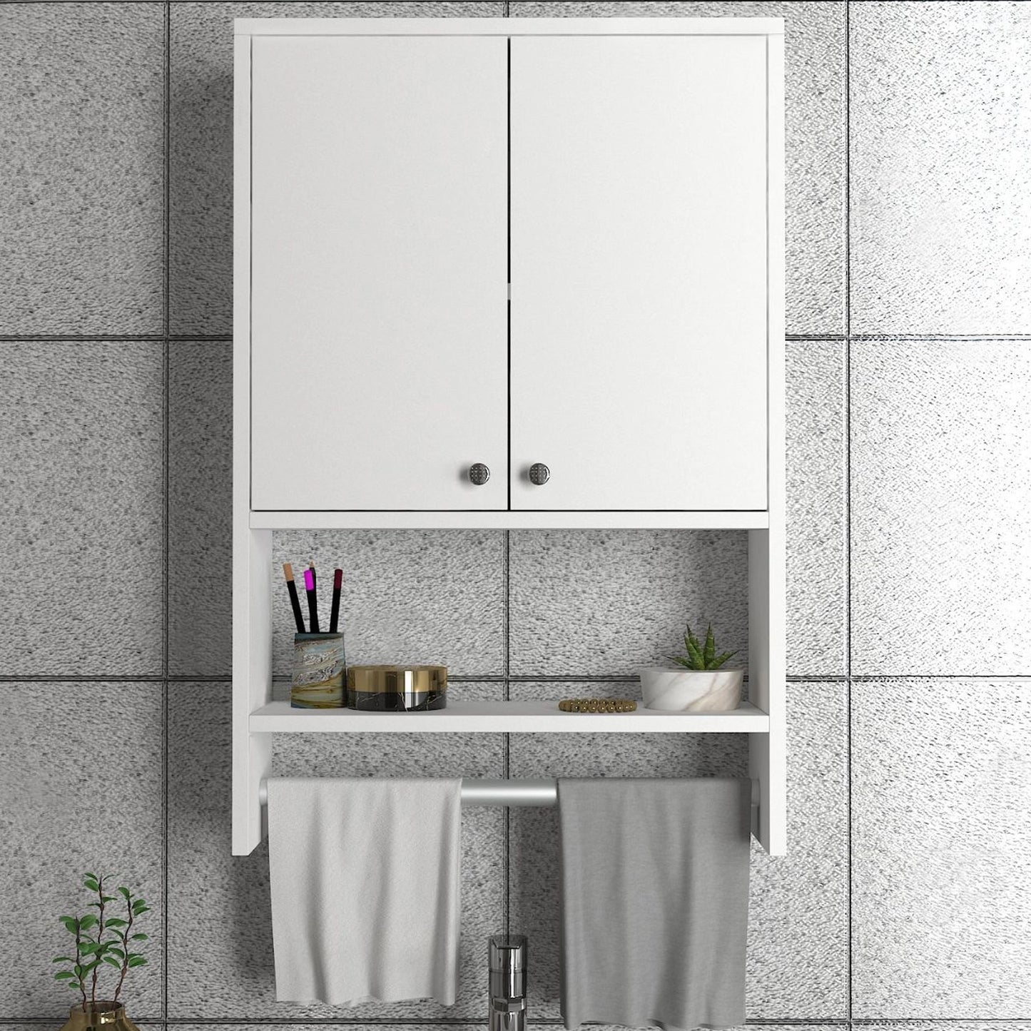 Vira Bathroom Cabinet, White (DI3-443)