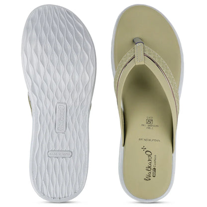Women's Daily Wear V-Strap Sandals - WLP70414 Pista