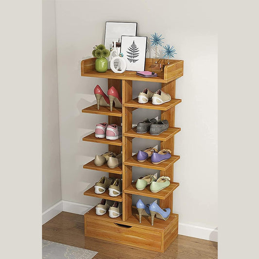 XJ201 Shoe Rack Brown (40*21*92H)