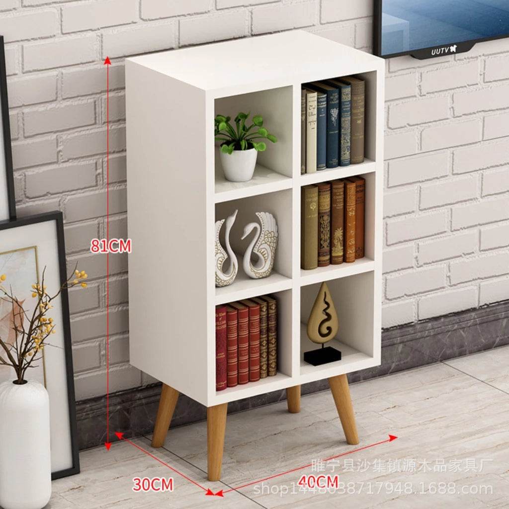 DS0425 TV RACK SIDE CABINET MULTI PURPOSE	 (WHITE / 40*30*81H) - Thebrands