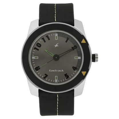 Fastrack Quartz Analog Grey Dial Plastic Strap Watch for Guys