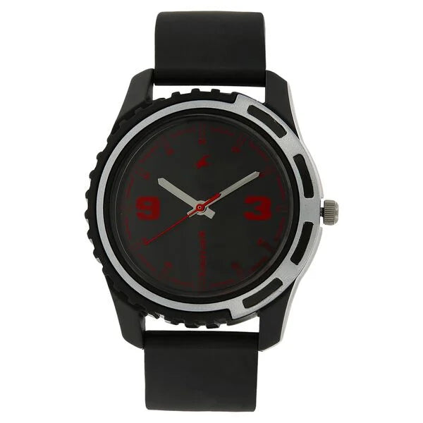 Fastrack Quartz Analog Black Dial Plastic Strap Watch for Guys