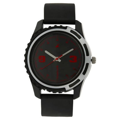 Fastrack Quartz Analog Black Dial Plastic Strap Watch for Guys