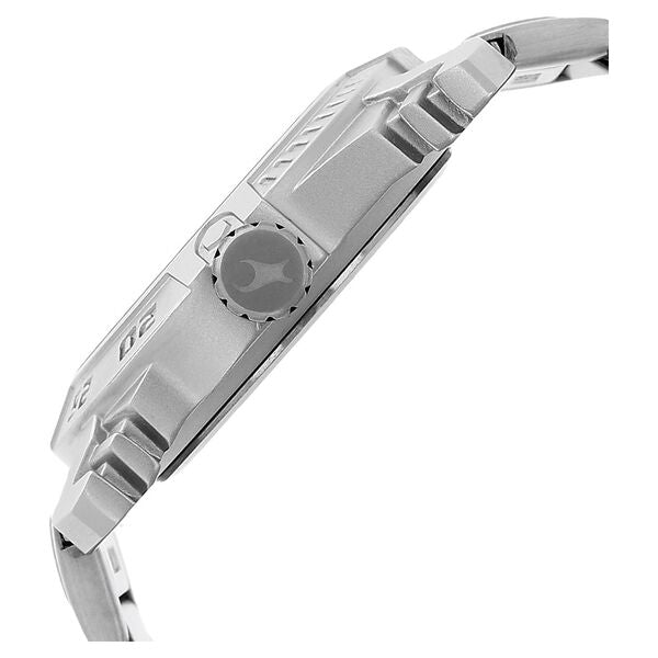 Fastrack Motorheads Quartz Analog Silver Dial Stainless Steel Strap Watch for Guys
