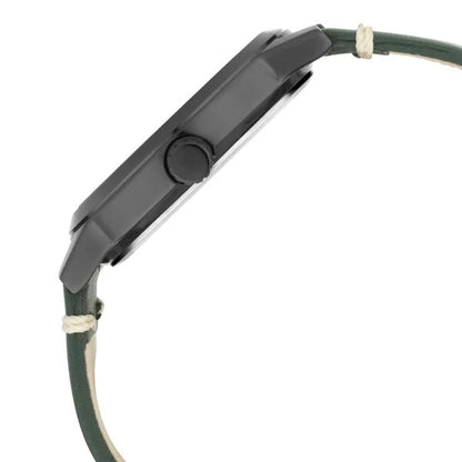 Fastrack Tripster Quartz Analog Green Dial Leather Strap Watch for Guys