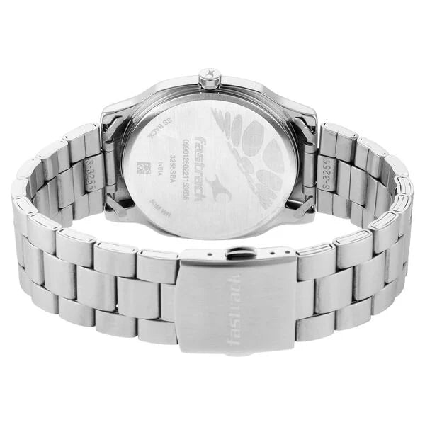 Fastrack Stunners Quartz Analog Green Dial Metal Strap Watch for Guys