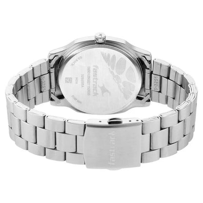 Fastrack Stunners Quartz Analog Green Dial Metal Strap Watch for Guys